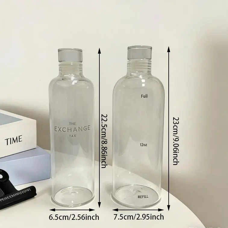 All-Glass Daily Hydration Tracker Bottle