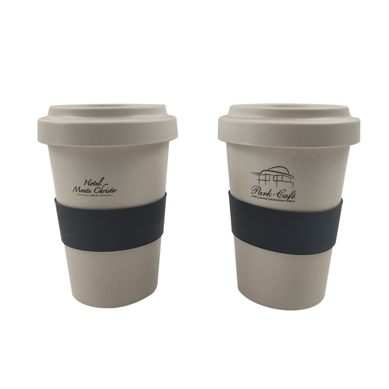 Bamboo Fiber Reusable Coffee Cup With Bamboo‑Powder Lid