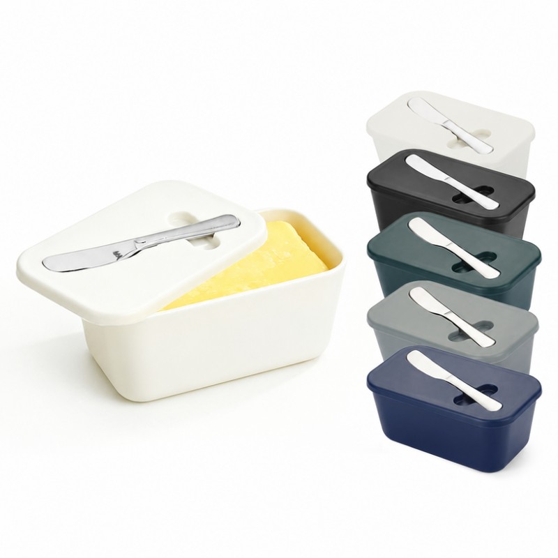 Butter Dish With Lid & Spreader