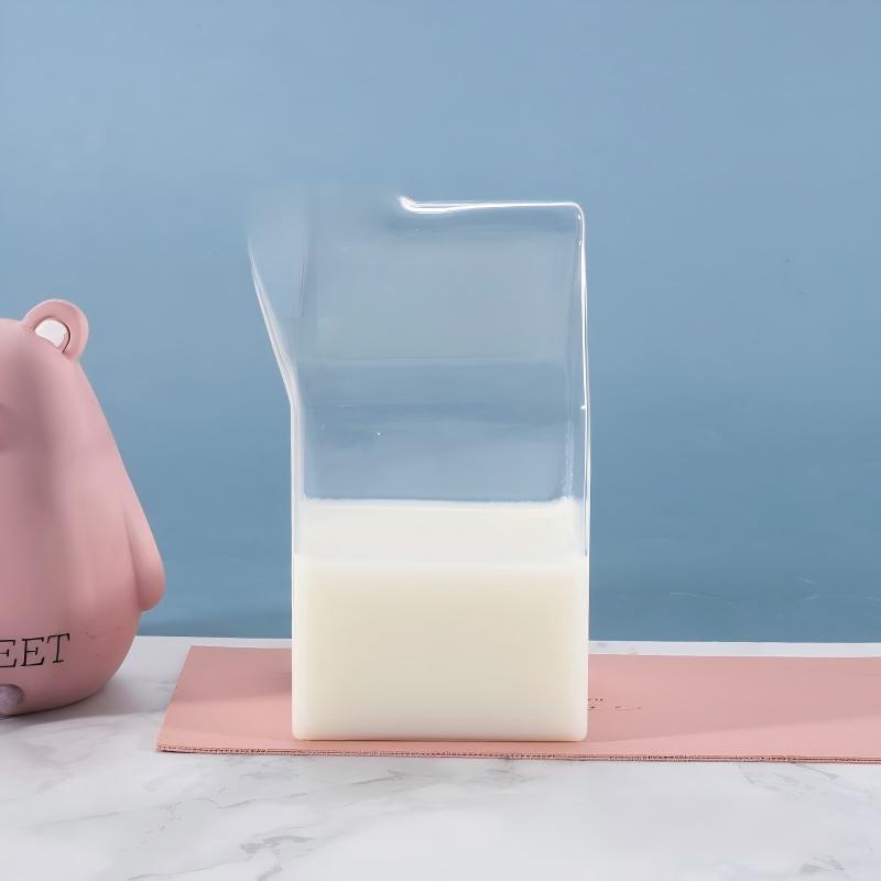 Carton Shaped Glass Milk Pitcher