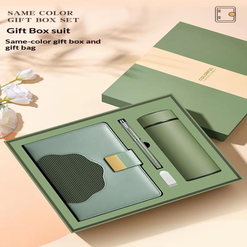 Custom Corporate Gift Set Notebook Pen Thermos U Disk Gift Box