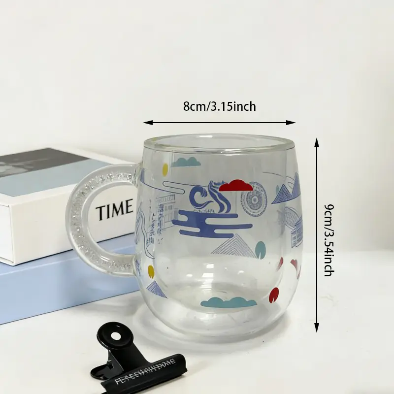 Custom Commemorative Double-Wall Glass Mug