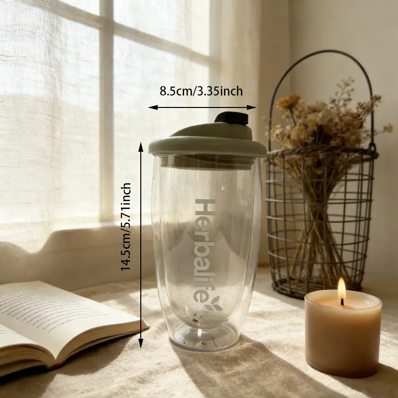 Custom Double-Wall Glass Nutrition Shaker