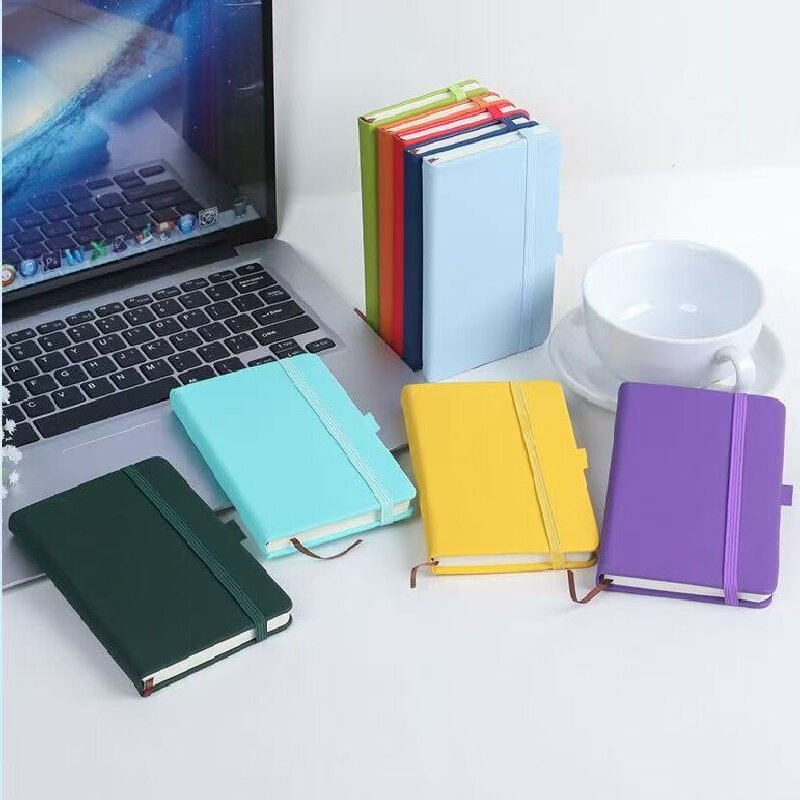 Custom Logo A5 PU Leather Elastic Band Business Notebook