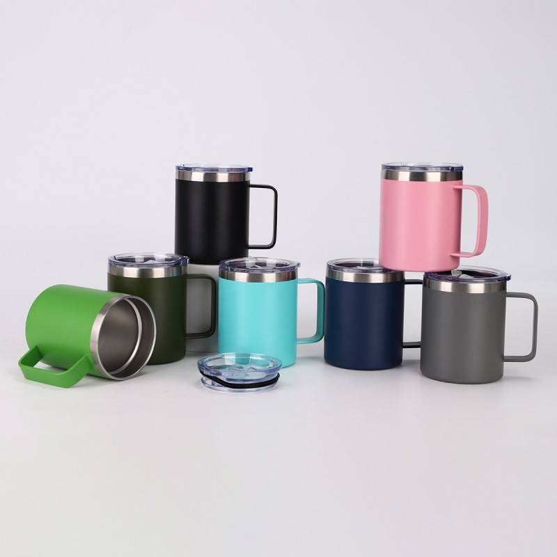 Custom Logo Stainless Steel Insulated Handle Mug