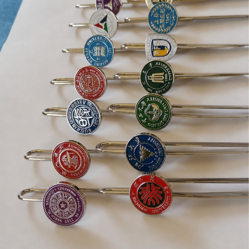 Custom Logo University Commemorative Metal Bookmarks