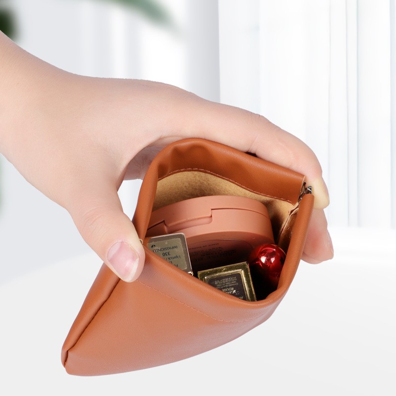 Custom Spring PU Leather Storage Pouch