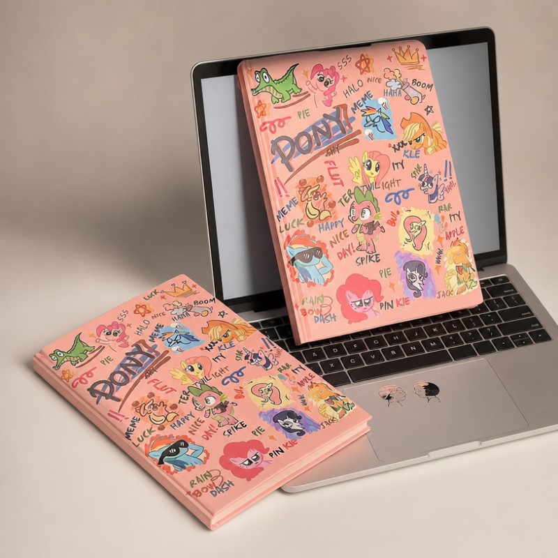 Cute Cartoon Graffiti Hardcover A5 Journal Notebook