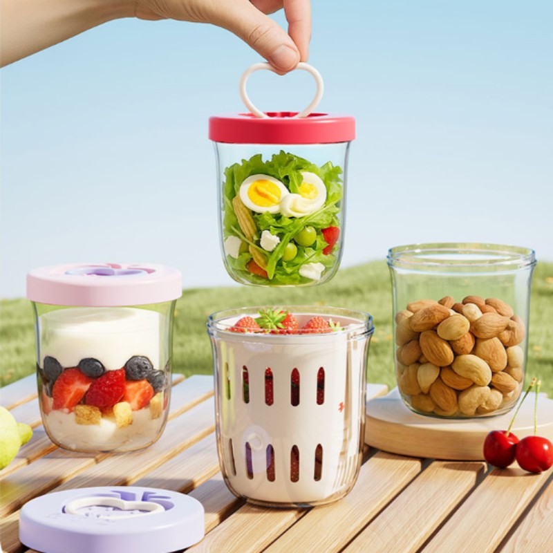 Double‑Layer Draining Salad Cup