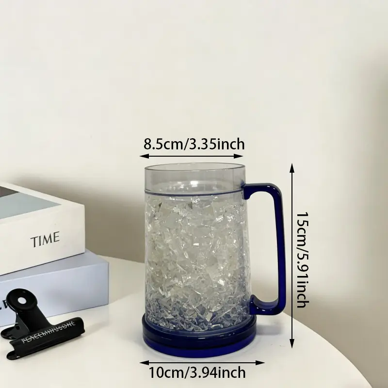 Double Wall Faux Ice Plastic Beer Mug