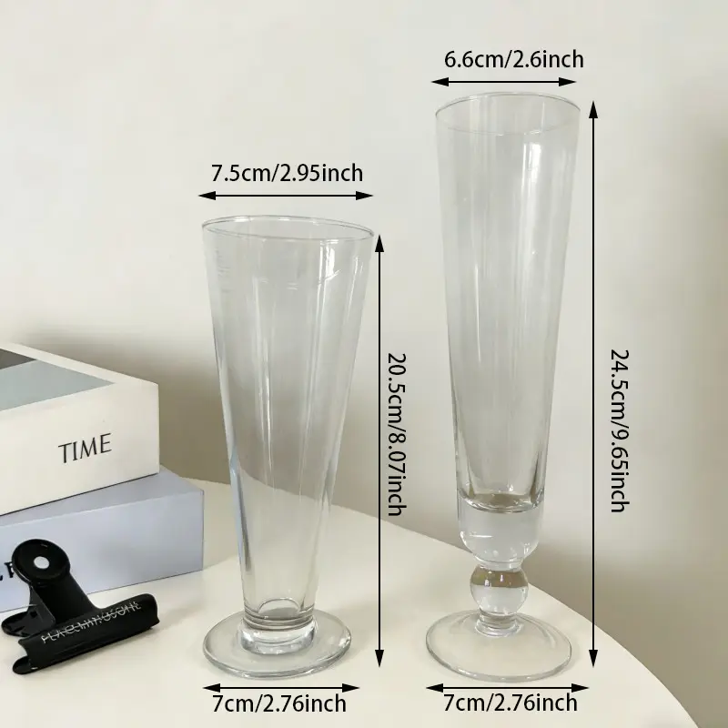 Dual-Profile Conical Flute Glass