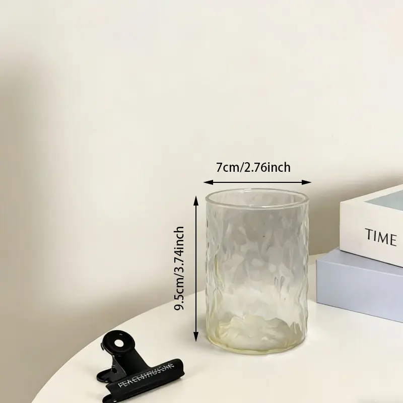 Hand-Hammered Bark Texture Glass Tumblers