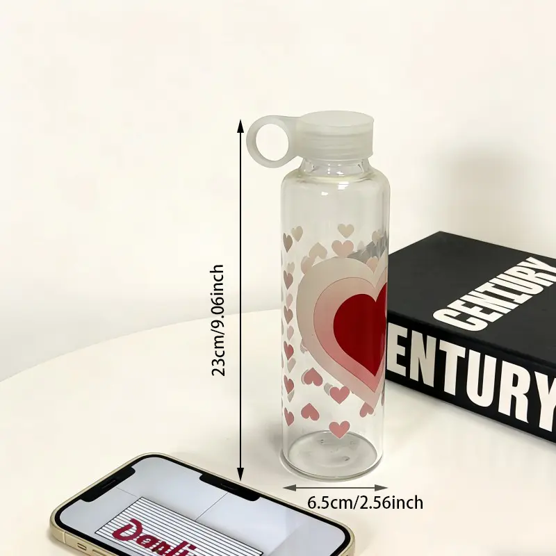 Heat-Activated Cherry Blossom Glass Water Bottle