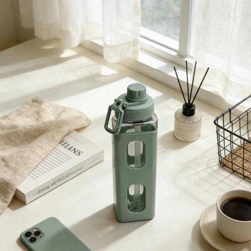 Large-capacity Square Plastic Water Bottle