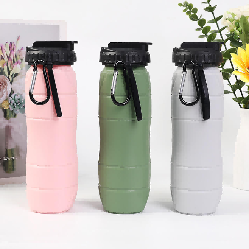 Portable Collapsible Silicone Sports Water Bottle