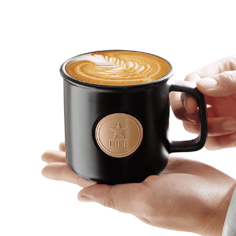 Star LIFE Ceramic Coffee Mug with Lid & Spoon