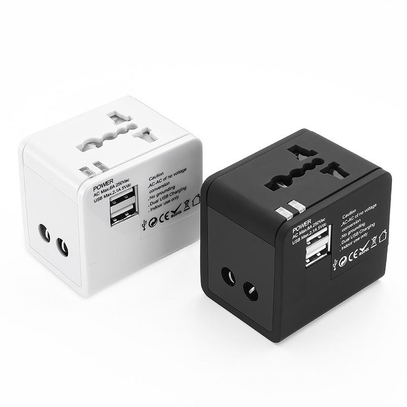 Universal Travel Adapter with Dual USB Ports