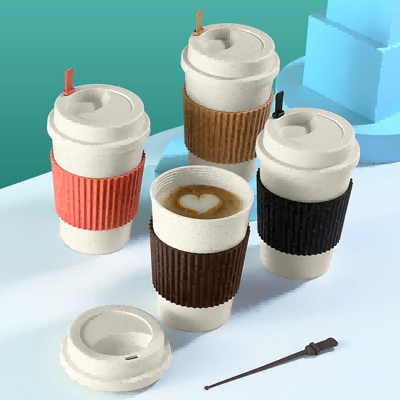 Wheat Straw Reusable Coffee Travel Mug